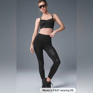 ALO Yoga Black Ribbed Leggings
